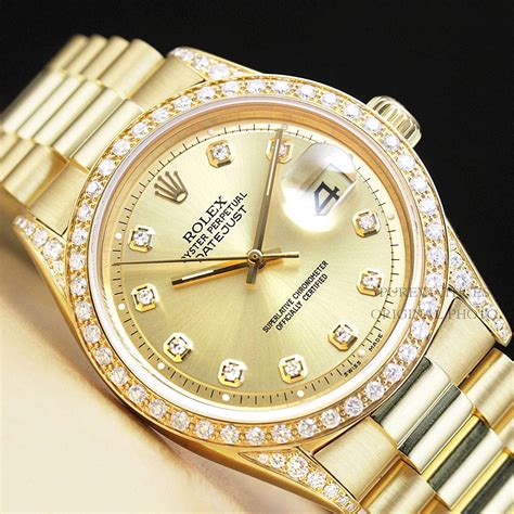 18k gold rolex used watches|Rolex 18k yellow gold crowns.